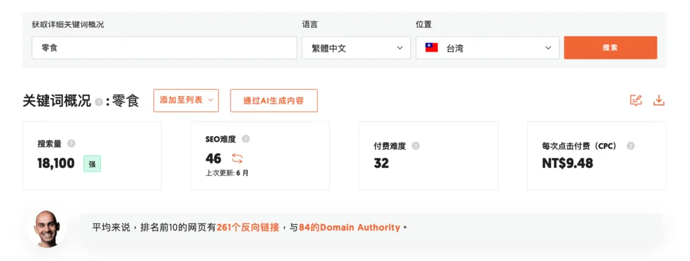 Ubersuggest新手教學:5分鐘了解基本操作 2 截圖 2024 09 28 下午4.49.15